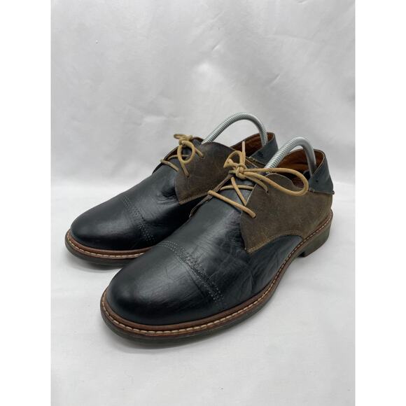 OluKai Walino Shoes Mens Size 10.5 Leather Lace Up Casual Oxford Comfort 10257 - Picture 1 of 10